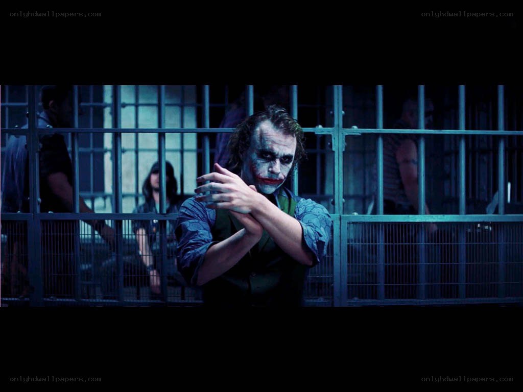 The Joker in a prison cell