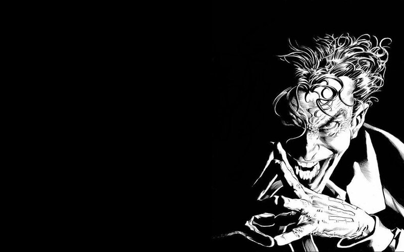 The Joker in black and white
