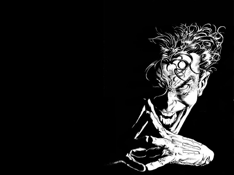 The Joker in black and white