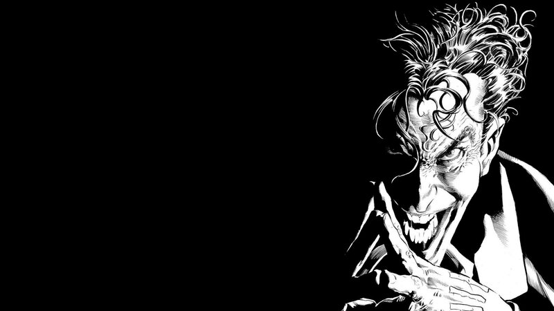 The Joker in black and white