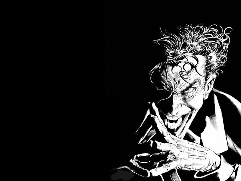 The Joker in black and white