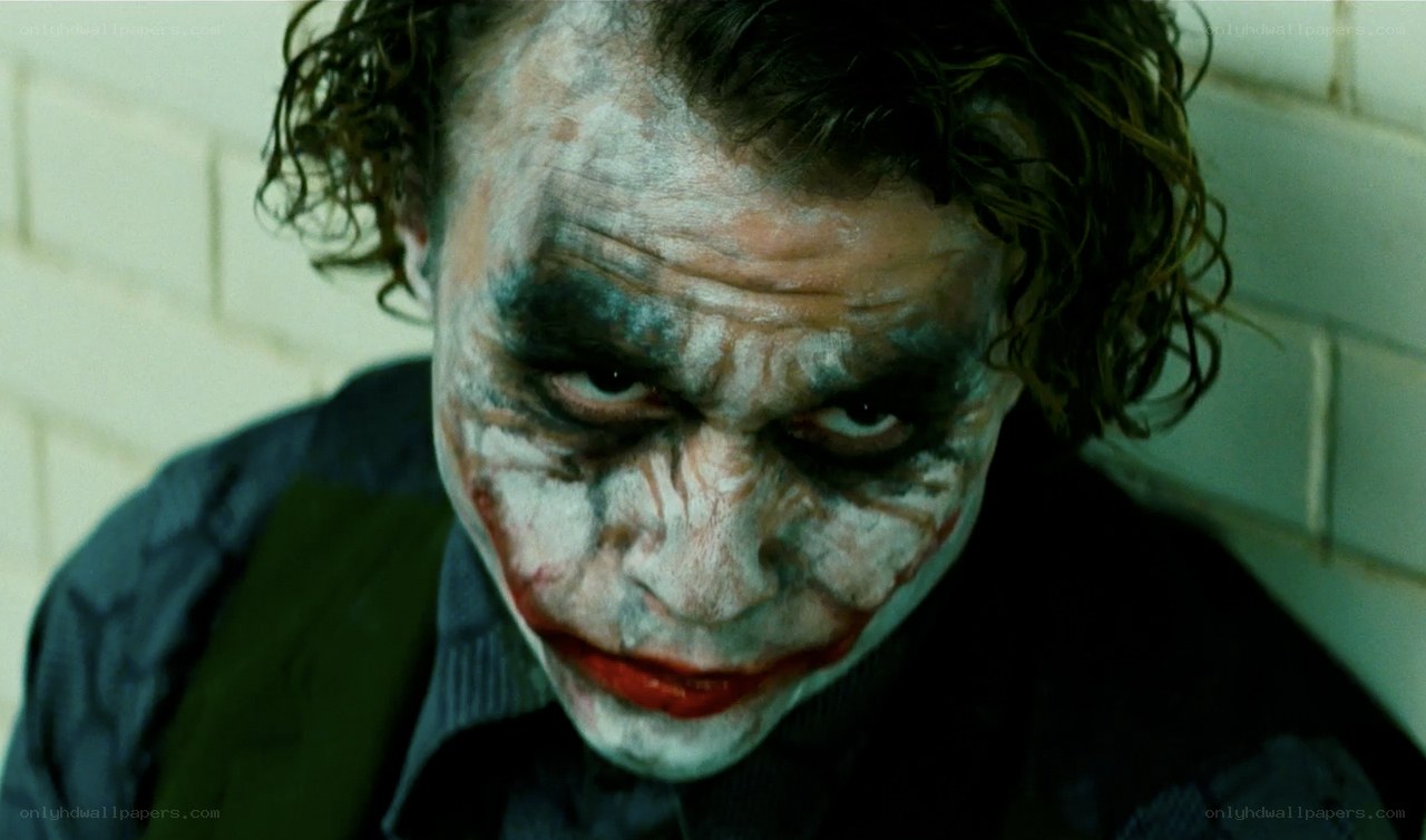 The Joker in makeup