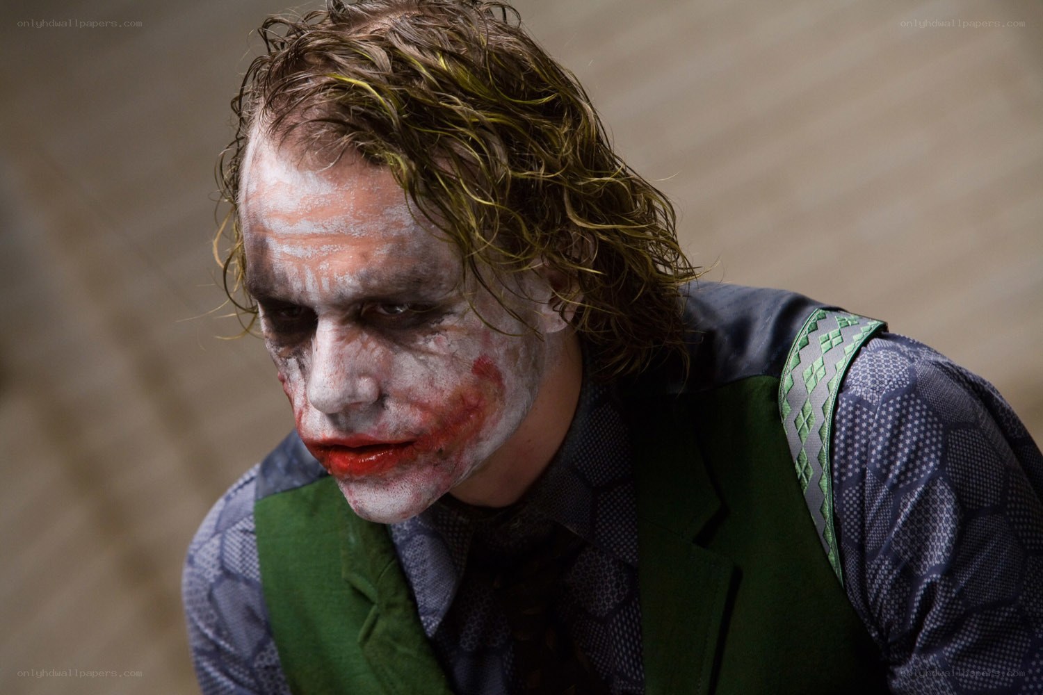 The Joker in makeup