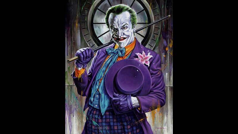 The Joker in purple suit