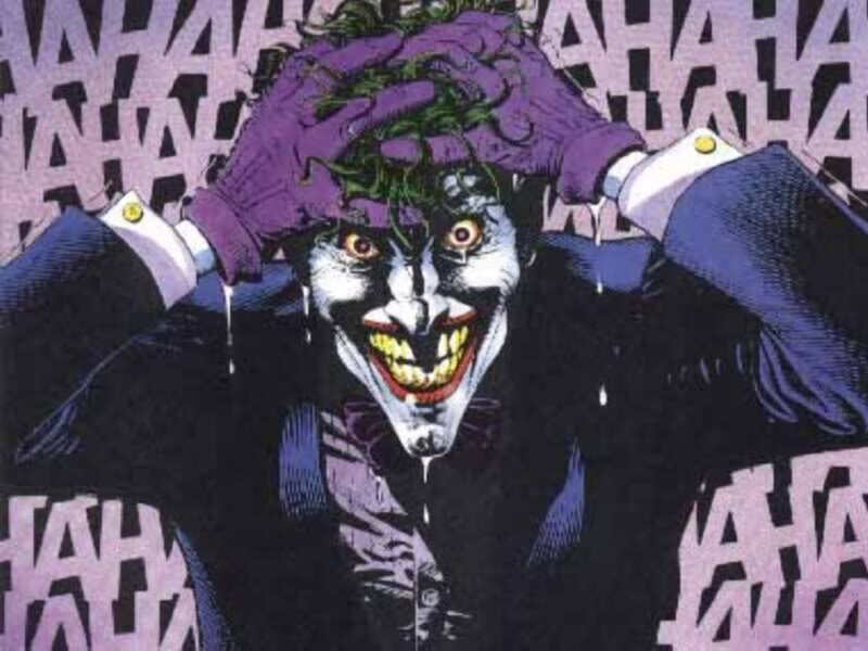 The Joker laughing maniacally