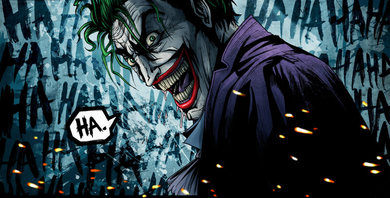 The Joker laughing maniacally