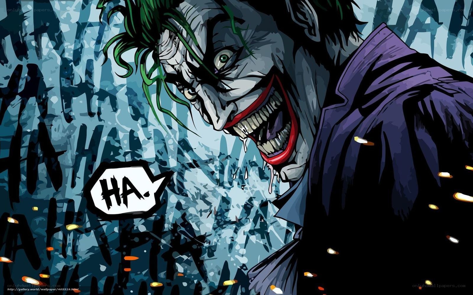 The Joker laughing maniacally