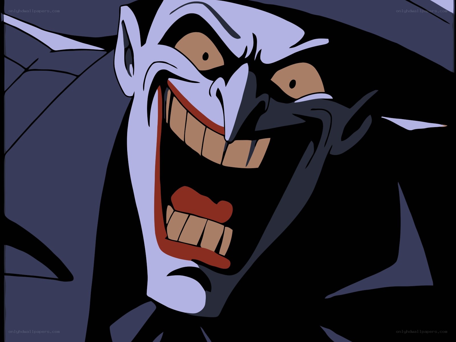 The Joker laughing menacingly