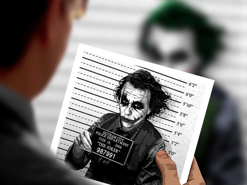 The Joker Mugshot — Black