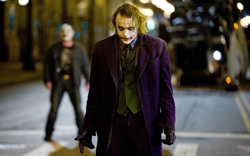 The Joker on a city street