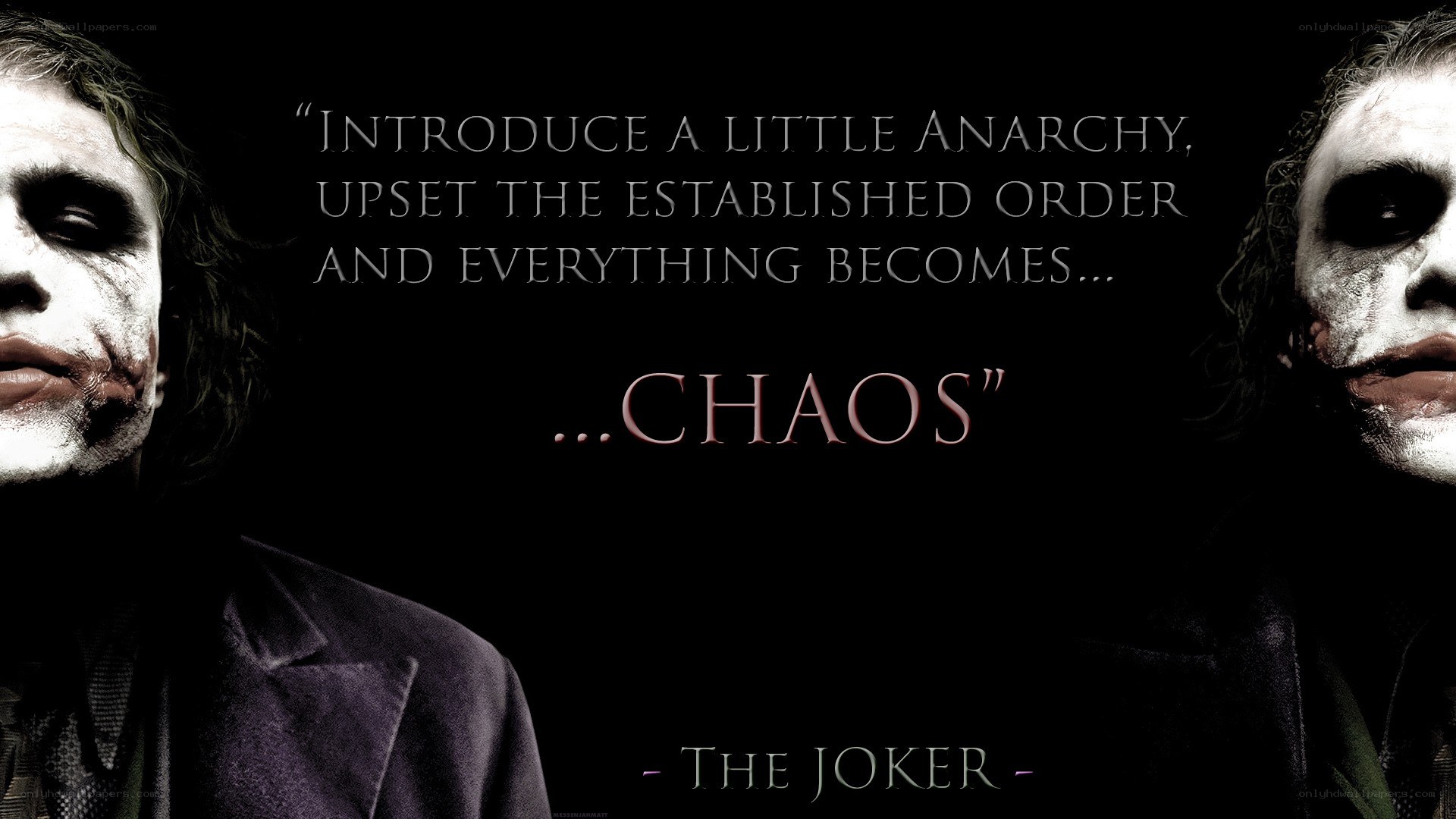 The Joker quote wallpaper