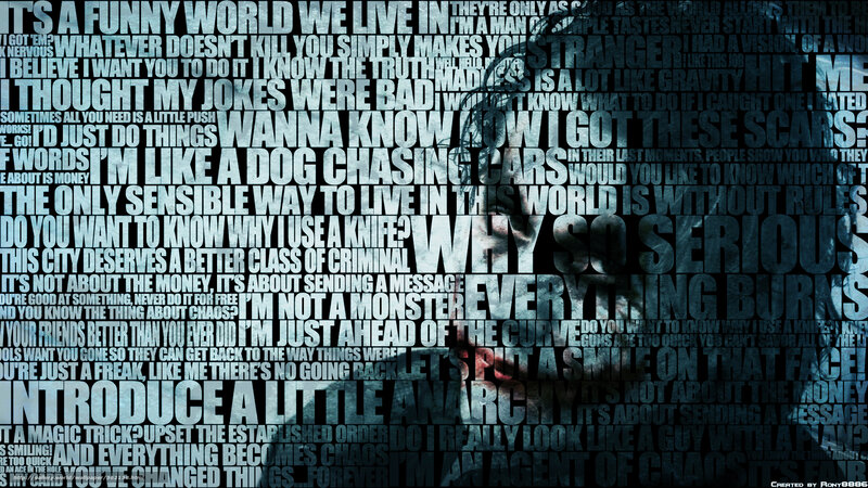 The Joker's Anarchy Quote Art