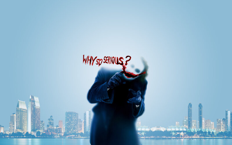 The Joker's chaotic grin