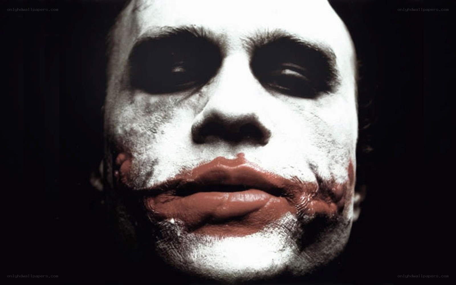 The Joker's menacing face