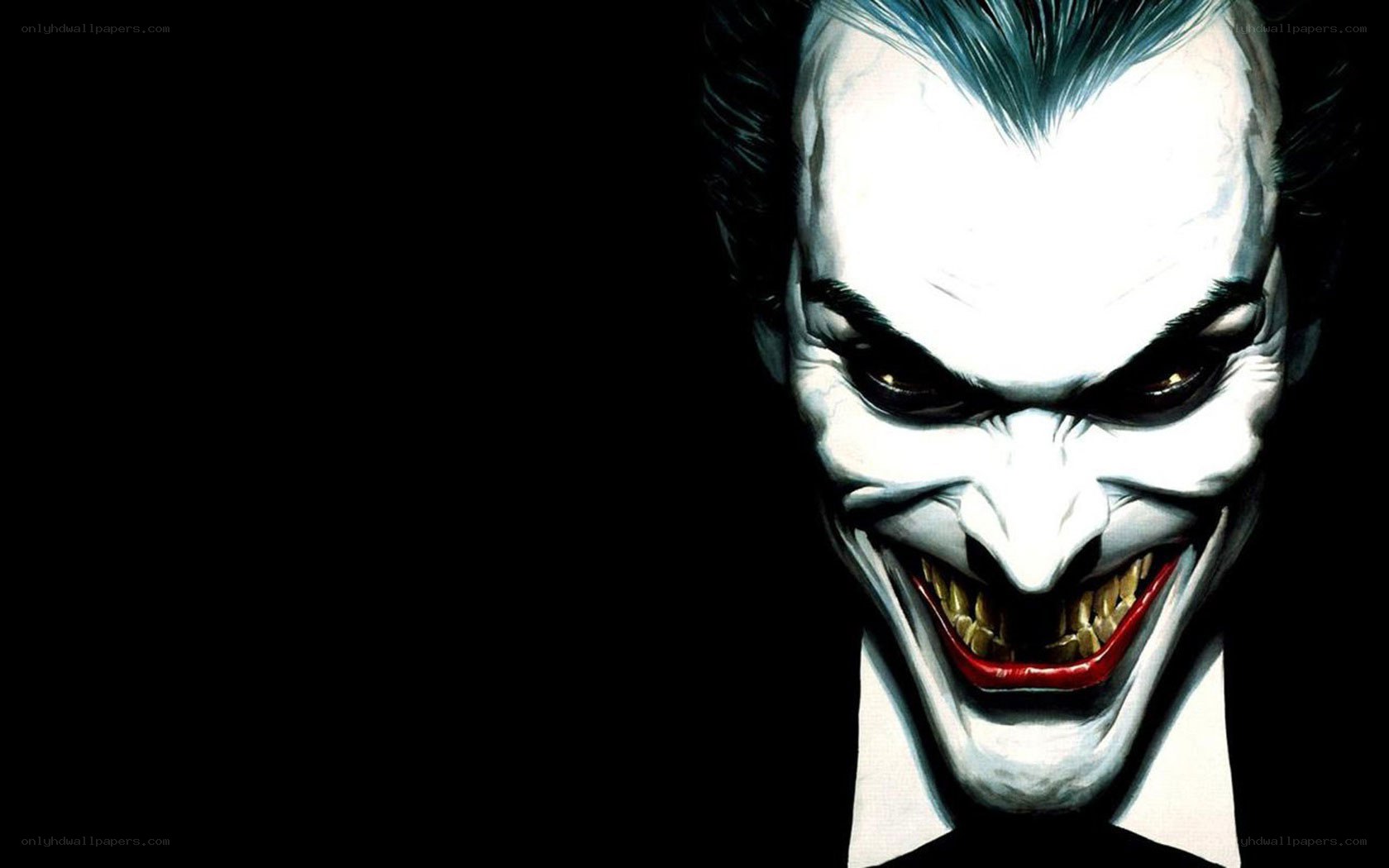 The Joker's menacing grin