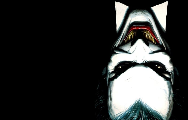 The Joker's menacing grin