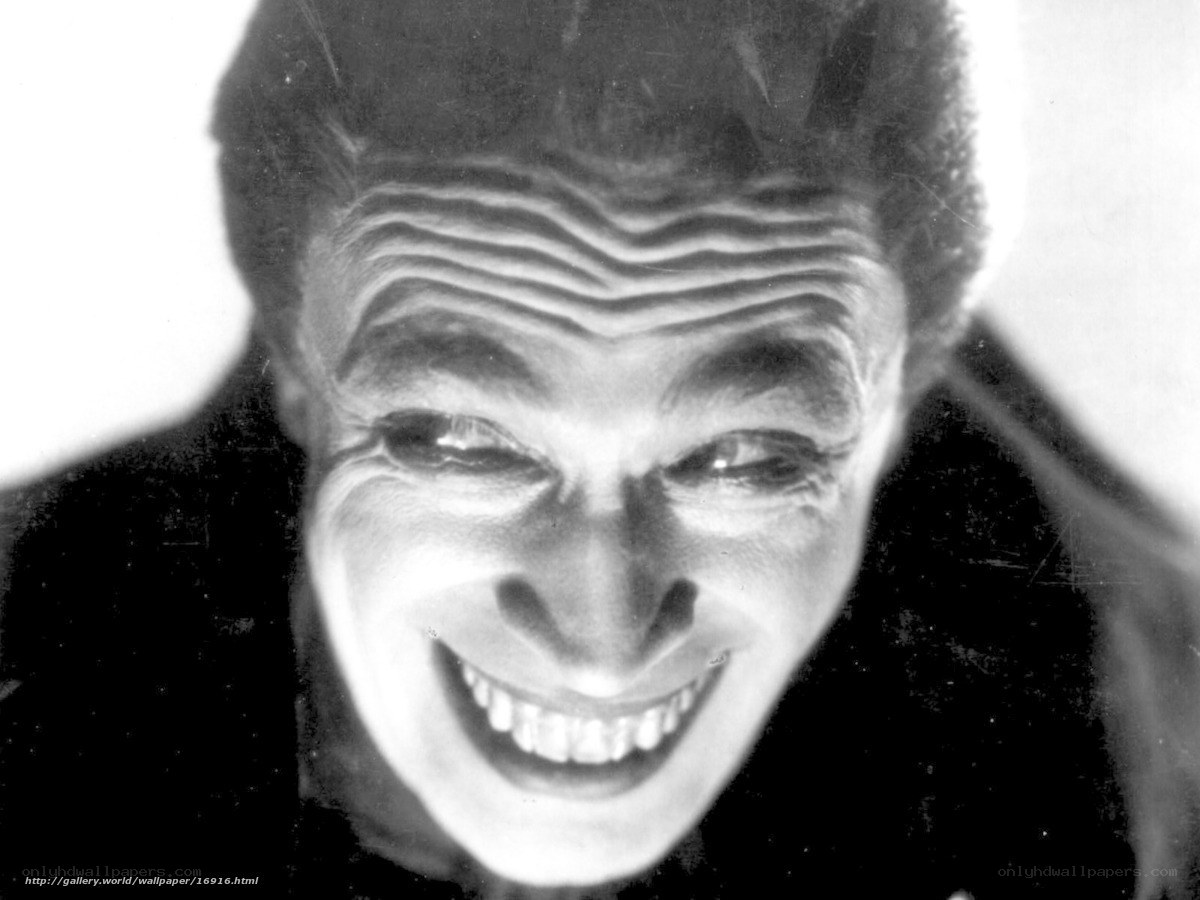 The Joker's menacing grin
