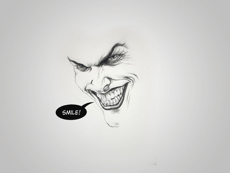 The Joker's menacing smile