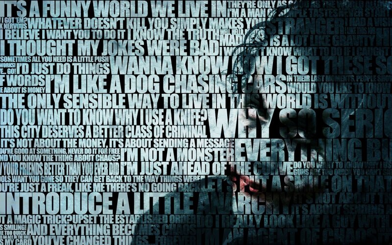 The Joker's quotes collage