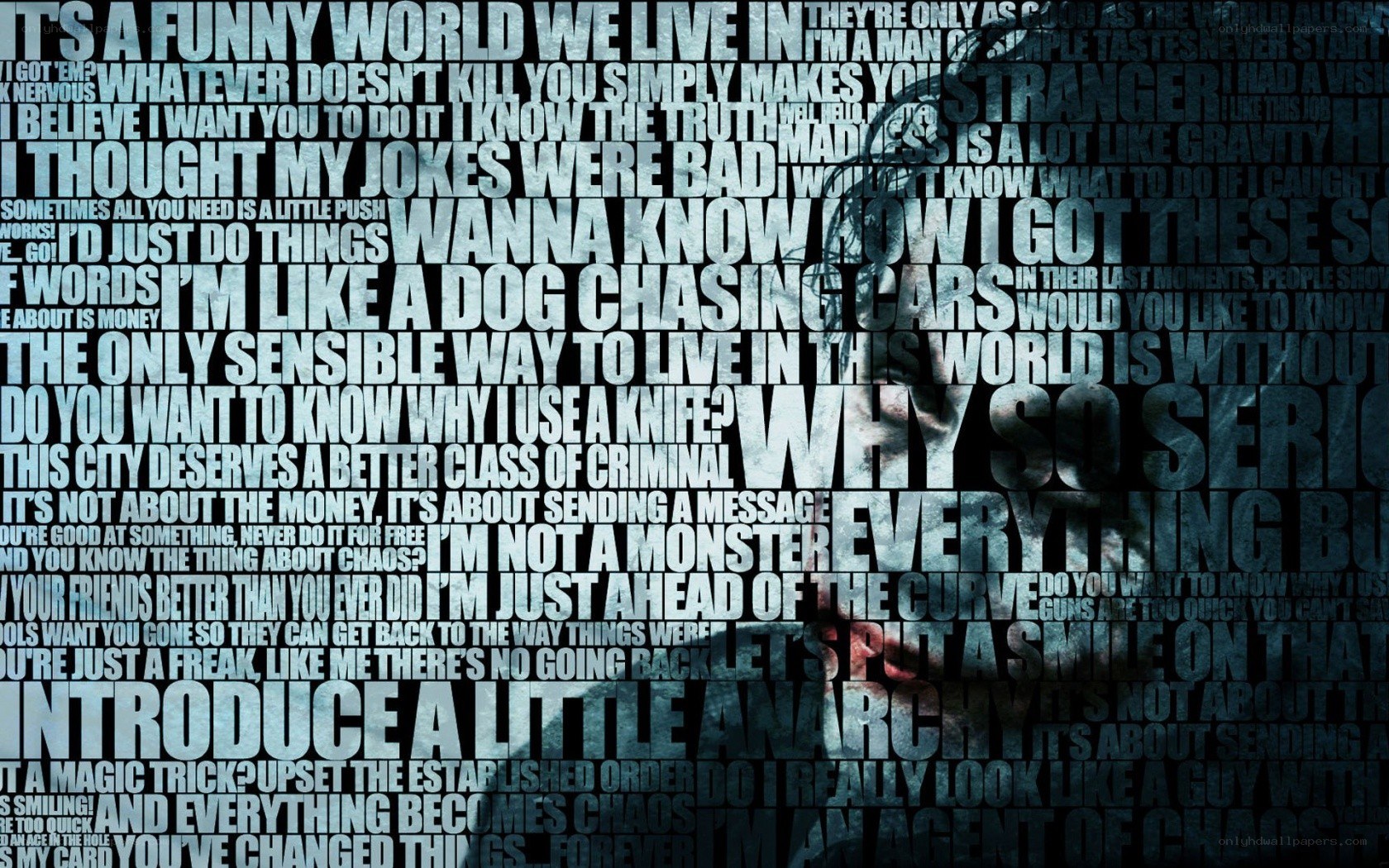 The Joker's quotes collage