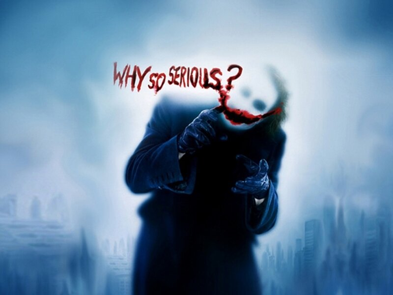 The Joker with a bloody smile