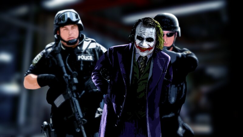The Joker with Police