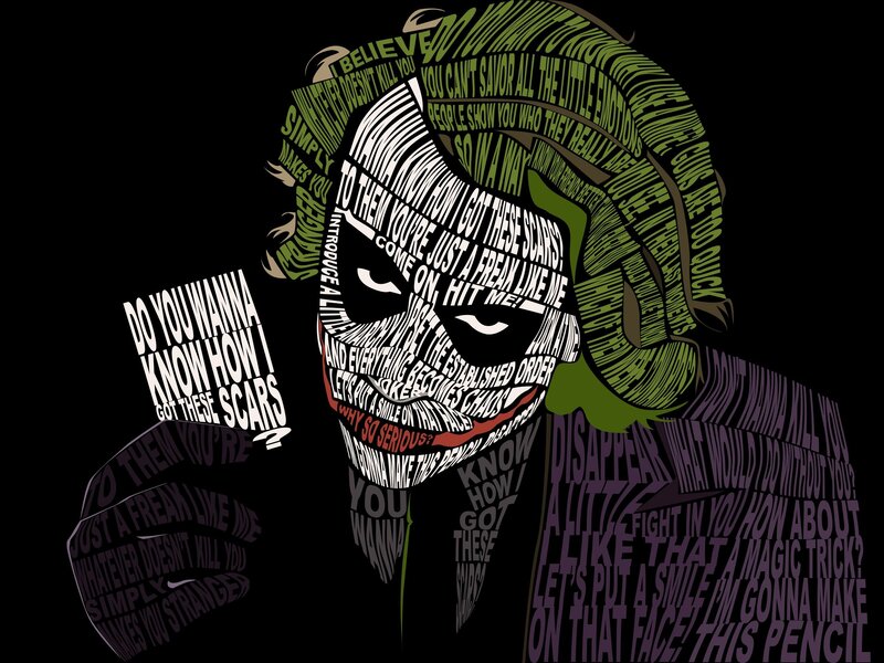 The Joker word art