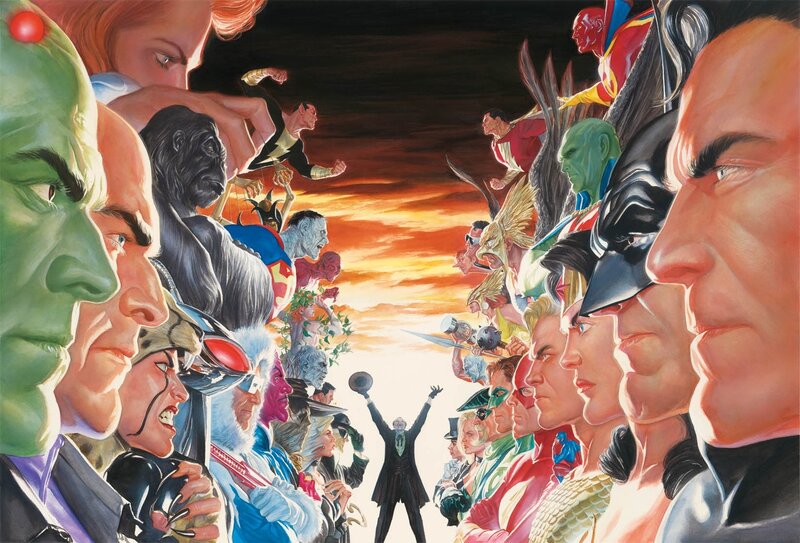 The Justice League and the Crime Syndicate