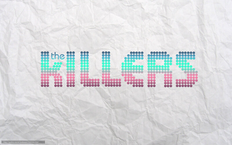 The Killers logo on crumpled paper