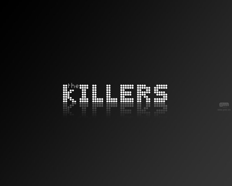 The Killers logo on dark background