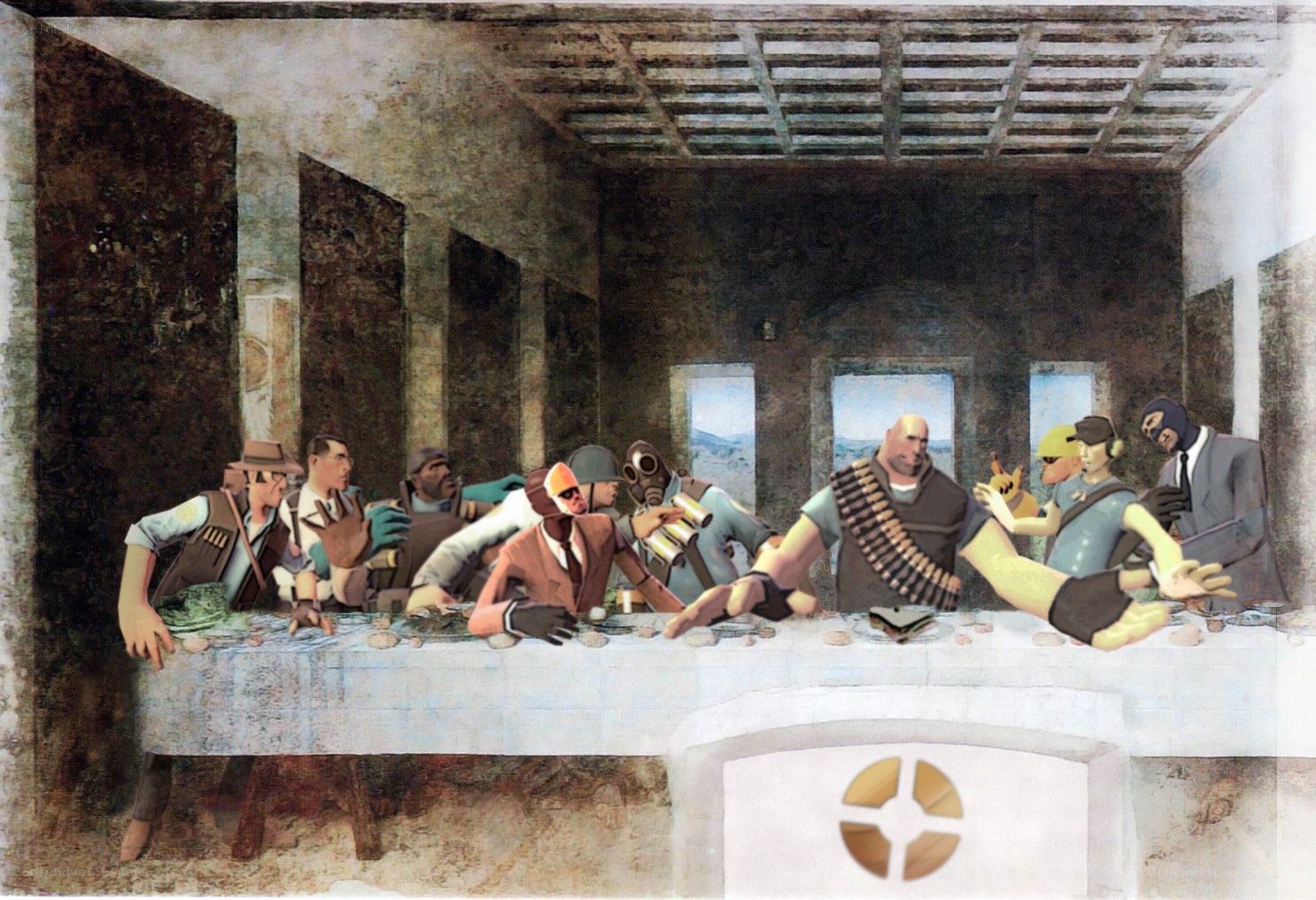 The Last Supper parody with TF2 characters