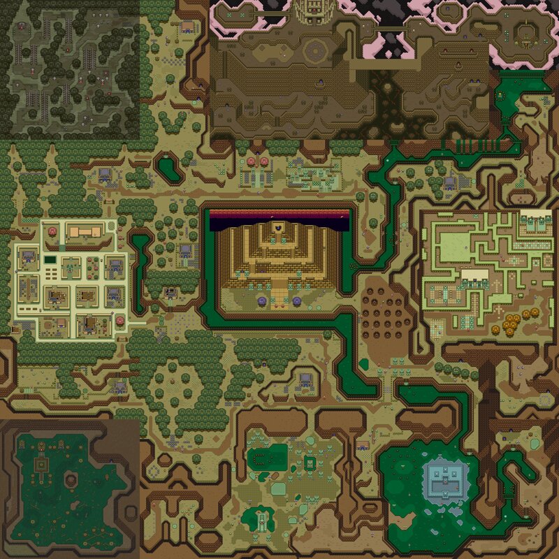 The Legend of Zelda: A Link to the Past world map