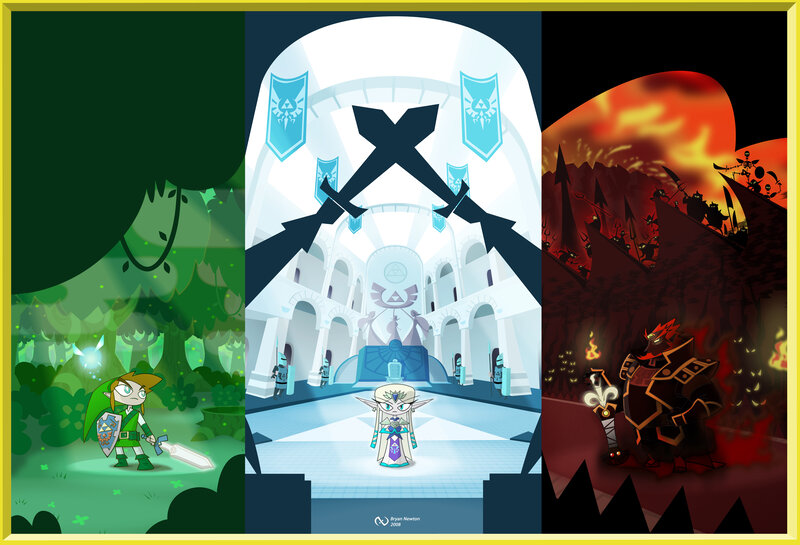 The Legend of Zelda: Artwork Triptych