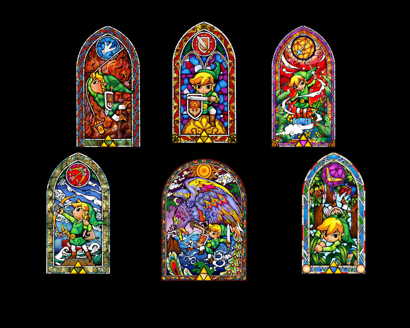 The Legend of Zelda stained glass art