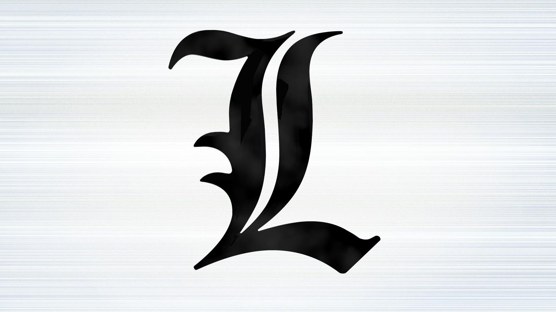 The letter L from Death Note