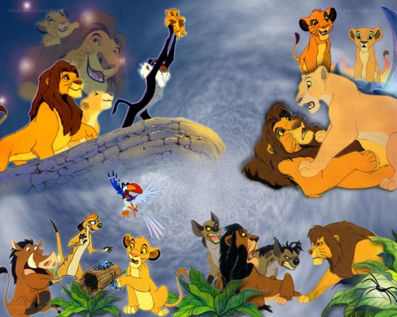 The Lion King character collage