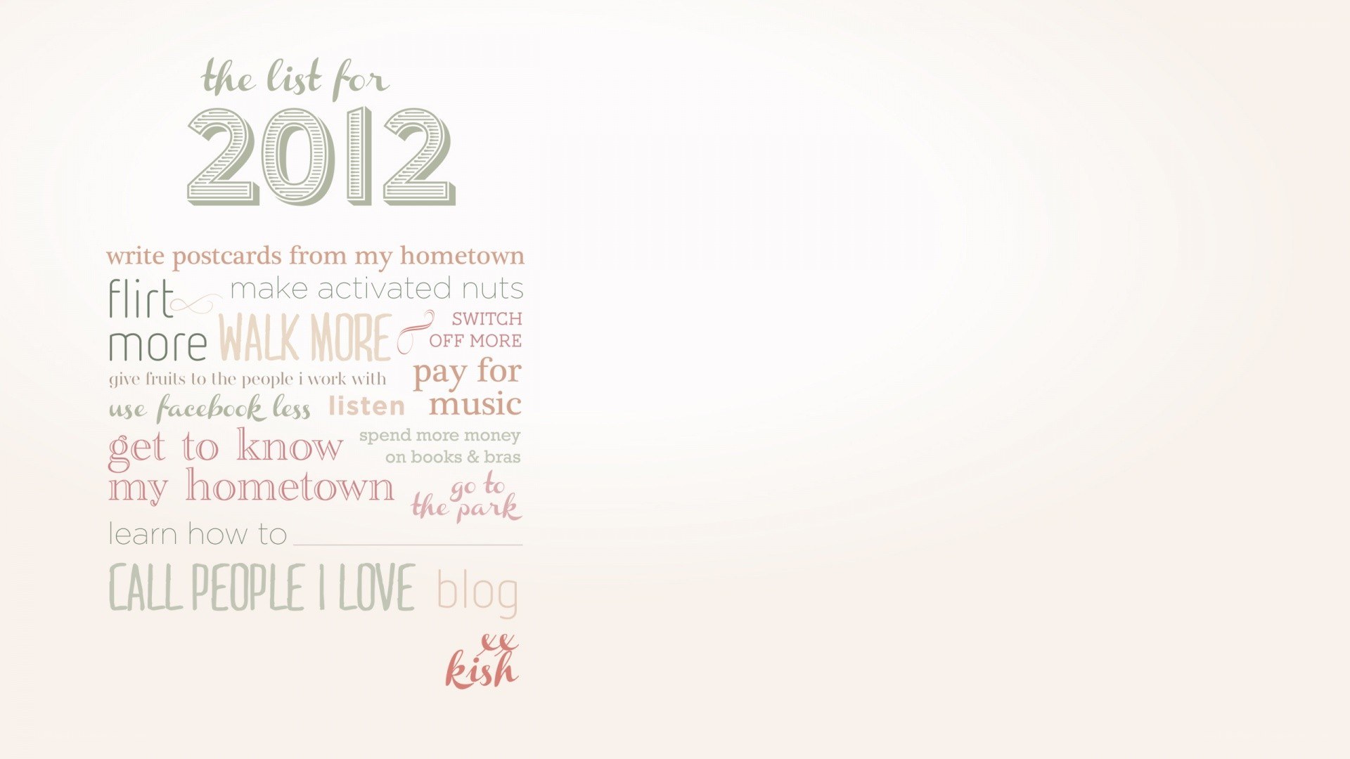 the list for 2012