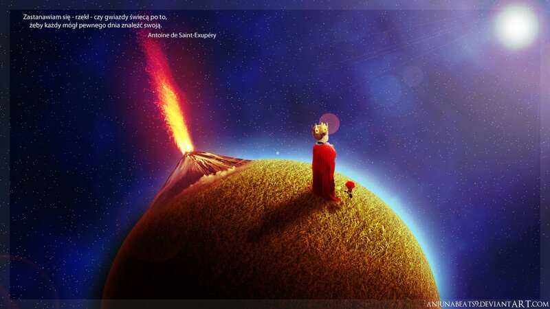 The Little Prince on his asteroid