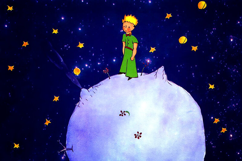 The Little Prince on his asteroid