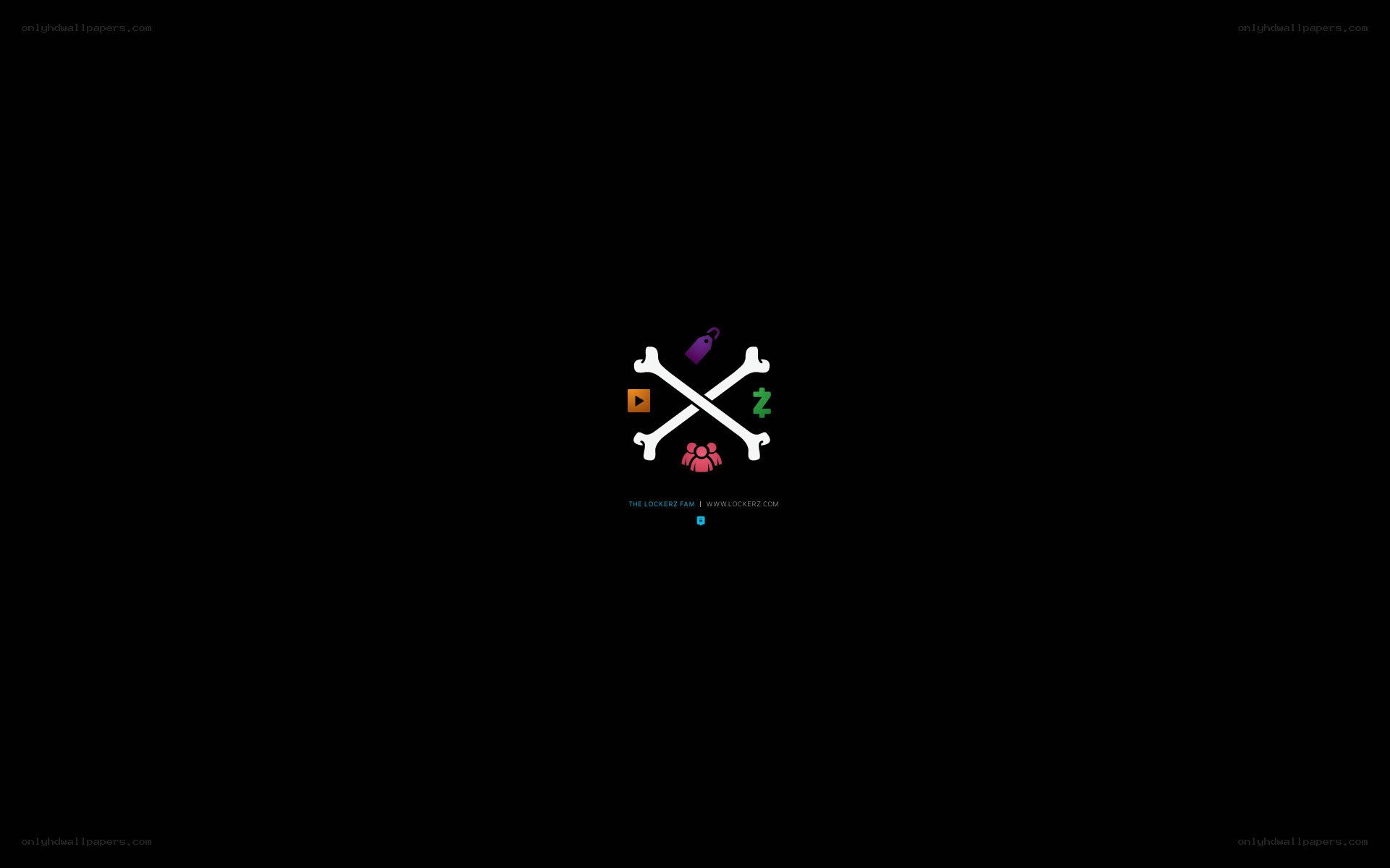 The Lockerz logo with icons