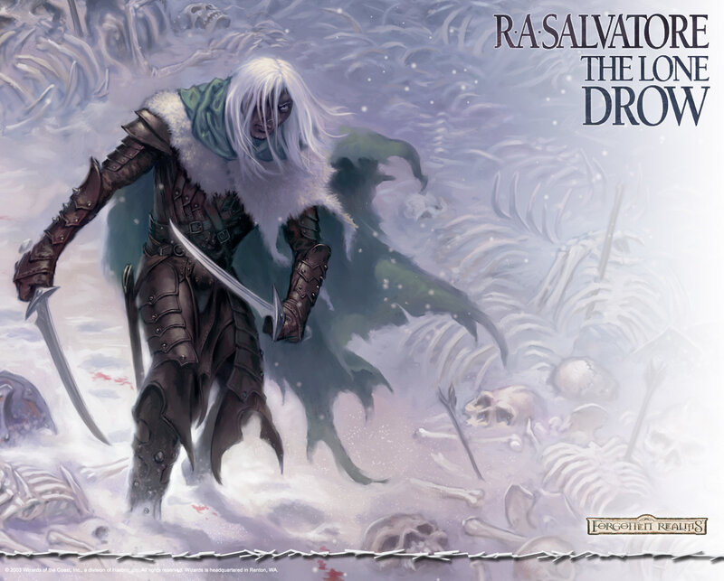 The Lone Drow in a snowy battlefield