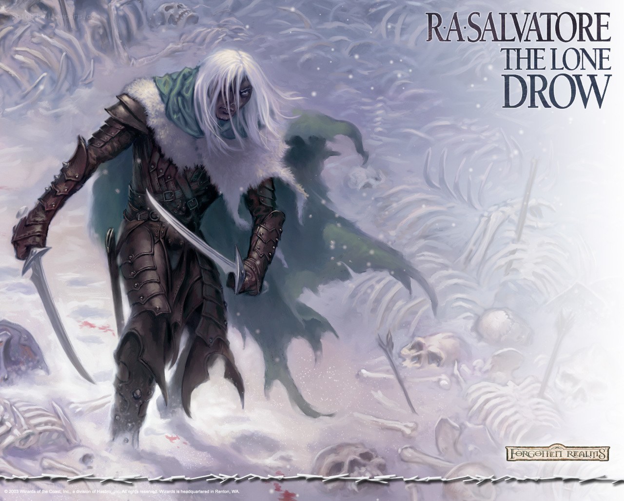 The Lone Drow in a snowy battlefield