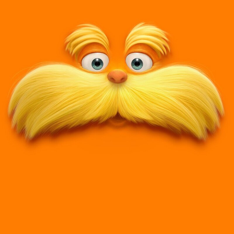 The Lorax Character — Orange, Playful