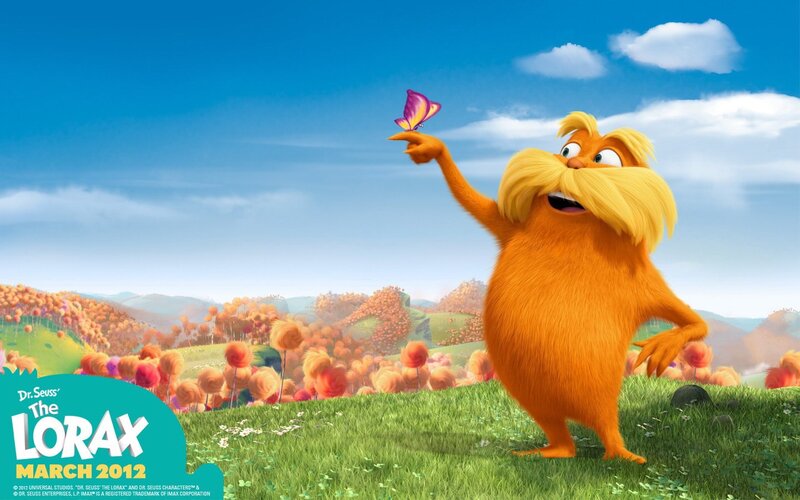 The Lorax in a colorful field
