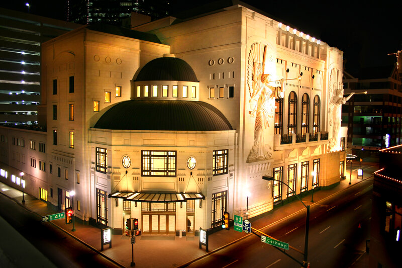 The Majestic Theater at night