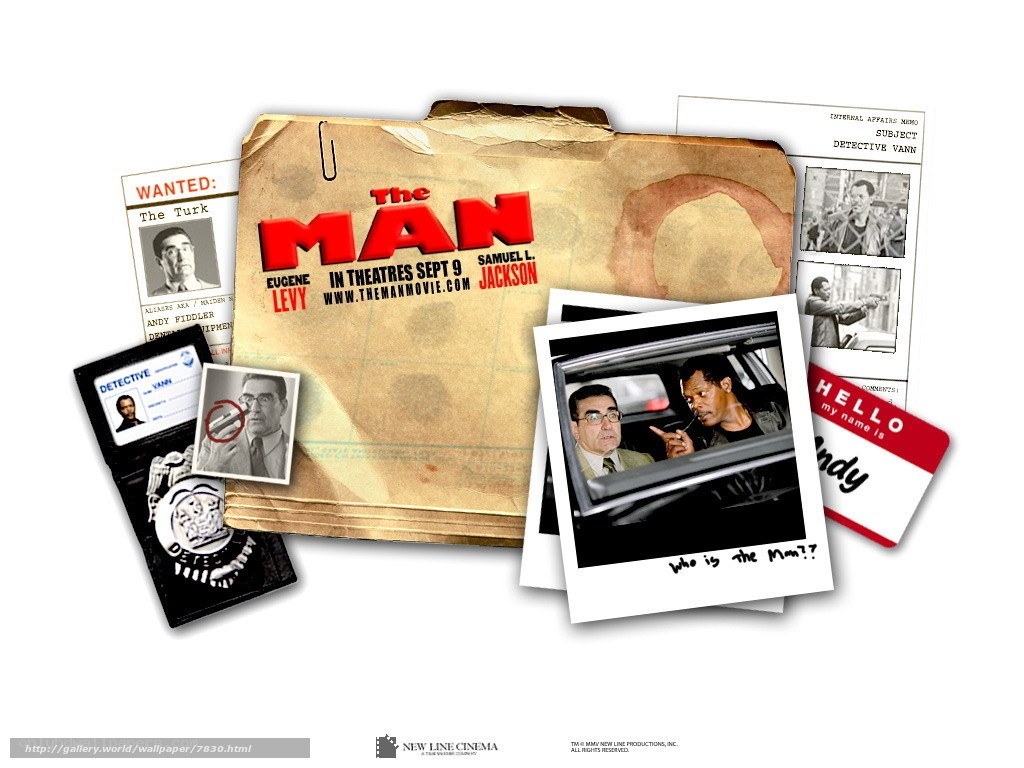 The Man movie promotional collage