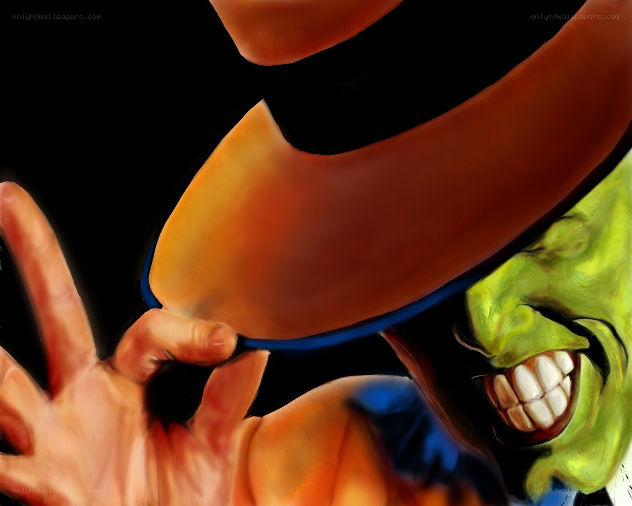The Mask character in action
