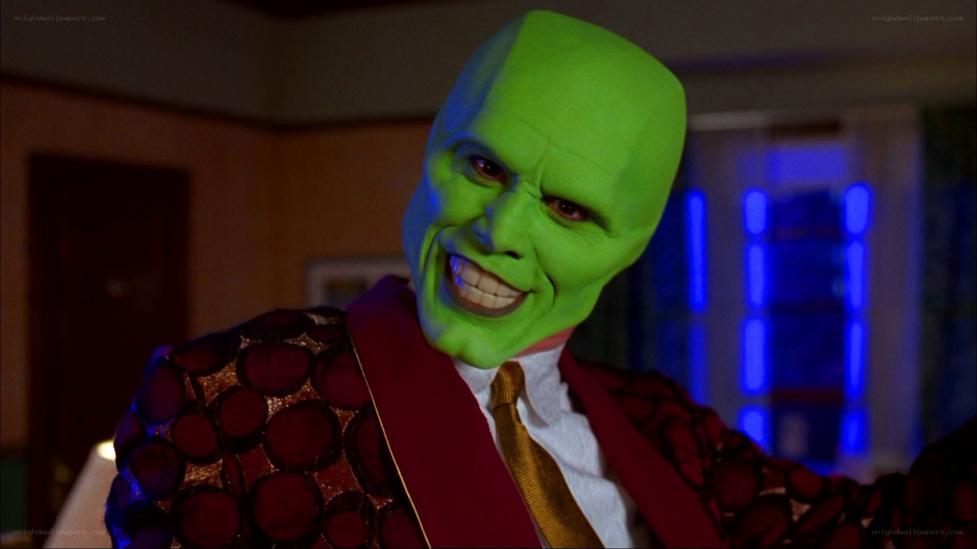 The Mask character smiling