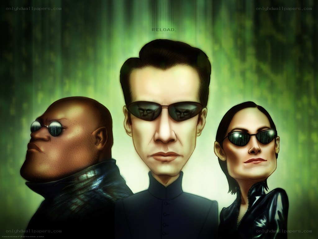 The Matrix characters caricature