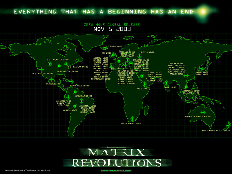 The Matrix Revolutions release map
